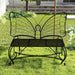 Butterfly Cast Metal Garden Bench, Outdoor Bench Patio Seat, Park Bench Outdoor Seating for Garden, Yard, Park, Entryway - DTYStore