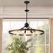 8-Light Retro Farmhouse Chandelier For Kitchen, Living room, Dining room Red and Walnut(No Bulbs)