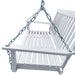 Front Porch Swing with Armrests, Wood Bench Swing with Hanging Chains,for Outdoor Patio ,Garden Yard, porch, backyard, or sunroom,Easy to Assemble,white