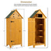 30.3"L X 21.3"W X 70.5"H Outdoor Storage Cabinet Tool Shed Wooden Garden Shed