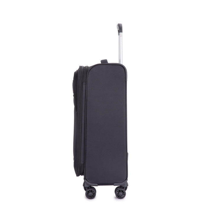 3-Piece Set Softshell Suitcase Spinner Wheels Terylene Polyester Luggage Sets Carry On