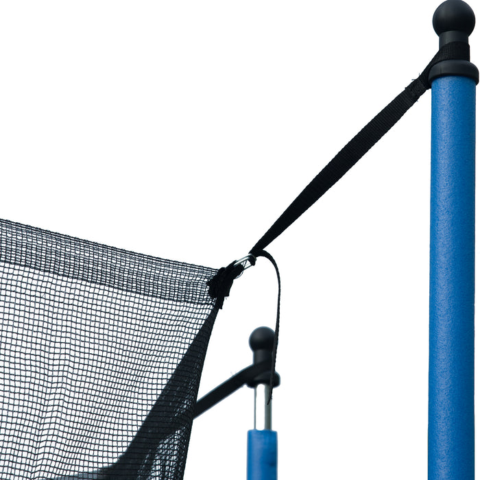 14FT Trampoline for Adults & Kids with Basketball Hoop, Outdoor Trampolines w/Ladder and Safety Enclosure Net for Kids and Adults,Double-side Color cover - DTYStore