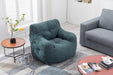 010-Soft Teddy Fabric Tufted Foam Bean Bag Chair With Teddy Fabric Green