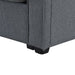 Modern Linen Fabric Sofa with Armrest Pockets and Pillows, Minimalist Style Couch