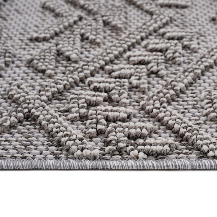 DTY Signature Collection 5X7 White/White /Traditional Indoor/Outdoor Area Rug - DTYStore
