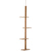 Floor-to-Ceiling Cat Tree Cat Climbing Tower with Sisal-Covered Scratching Posts Natural Cat Tree Activity Center for Kittens Cat Tower Furniture, Brown