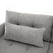 113.3" Convertible Sectional Sofa Couch 3-Seat L-Shaped with Movable Ottoman and USB