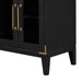 6-drawer and 2-Cabinet Retro Sideboard with Extra Large Storage Space and Gold Handles