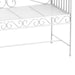 Outsunny 43' Garden Bench, Outdoor Patio Bench with Armrests, Metal Porch Bench for Backyard, Poolside, Lawn, Cream White - DTYStore