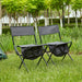 2-piece Folding Outdoor Chair with Storage Bag, Portable Chair for Indoor and Outdoor Use