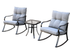 ROCKER SET CHAIR AND TEAPOY Medium grey - DTYStore
