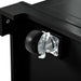 Fluted Kitchen Island with Trash Can Storage Cabinet, Power Outlet, Internal Storage Rack, Rolling Kitchen Islands on 5 Wheels with 3 Drawer, 3 Open Side Racks for 10 Gallon Garbage Bin, Black - DTYStore