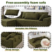 Modern Chenille Upholstered Sectional Sofa Couch Set,Modular 108" L Shaped Sectional Living Room Sofa Set With 6 Pillows,Free Combination Sofa Couch for Living Room,Bedroom(Right Chaise) - DTYStore