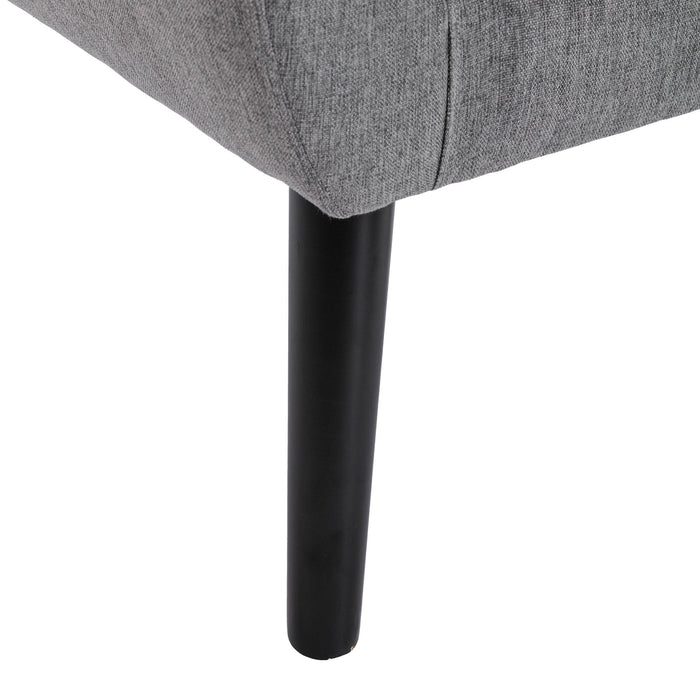 Modern Soft Linen Material Ergonomics Accent Chair Living Room Chair Bedroom Chair Home Chair With Black Legs For Indoor Home - DTYStore