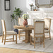 5-Piece Extendable Round Dining Set with Upholstered Chairs for Kitchen, Dining Room