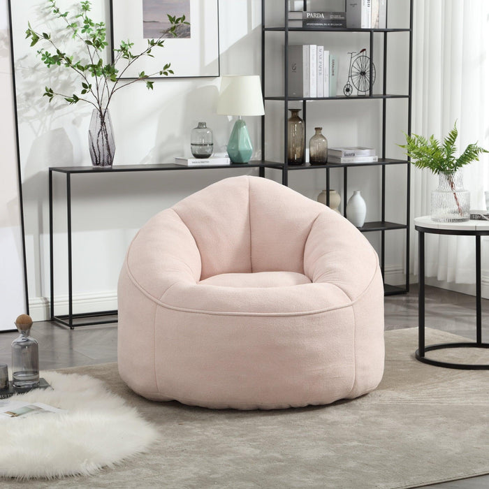 Bedding Bean Bag Sofa Chair High Pressure Foam Bean Bag Chair Adult Material with Padded Foam Padding Compressed Bean Bag With Footrest