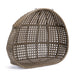 Brown Wicker Hanging Double-Seat Swing Chair with Stand w/Beige Cushion - DTYStore