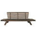 Outdoor Adjustable Patio Wooden Daybed Sofa Chaise Lounge with Cushions for Small Places