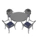 (Cushions In Random Colors)5-Piece Set Of Cast Aluminum Patio Furniture With Cushions - DTYStore