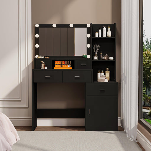 Newly Designed Smart Mirror Dressing Table with drawers and storage cabinet, dressing table with dressing pad for bedroom, dressing room - DTYStore