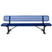 8 ft. Outdoor Steel Bench with Backrest BLue - DTYStore