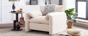 Modern Style Chenille Oversized Armchair Accent Chair Single Sofa Lounge Chair 38.6'' W for Living Room, Bedroom,Cream