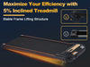 Wood Grain Decoration Walking Pad Under Desk Treadmill for Home Office -2.5HP Walking Treadmill With Incline 0.5-4MPH 300LBS Capacity Treadmill for Walking Running - Remote Control - DTYStore