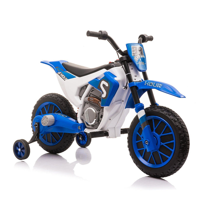 12V Kids Ride on Toy Motorcycle, Electric Motor Toy Bike with Training Wheels for Kids 3 - 6