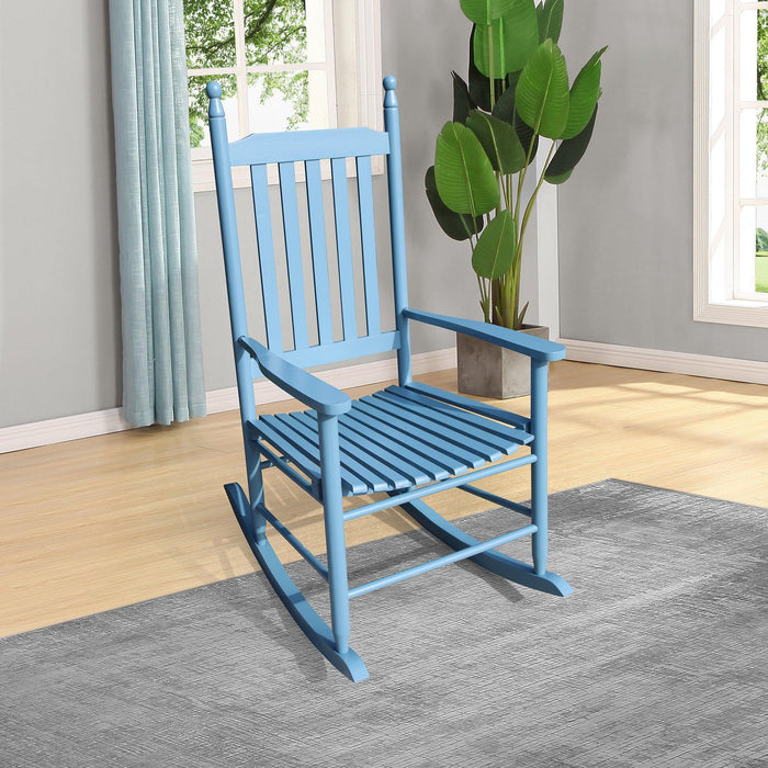 Wooden Porch Rocker Chair - Without Mat Blue