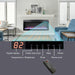 44 inch in wall recessed electric fireplace with remote and multi color flame & emberbed, LED light heater - DTYStore
