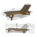 BANZAI CHAISE LOUNGE WITH PULL-OUT TRAY [SET OF 2 PCS] - DTYStore