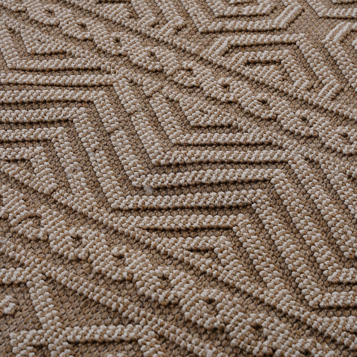 DTY Signature Collection 5X7 Mocha /Geometric Indoor/Outdoor Area Rug - DTYStore