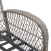 3 Pieces Outdoor Swivel Rocker Patio Chairs, 360 Degree Rocking Patio Conversation Set with Thickened Cushions and Glass Coffee Table for Backyard, Grey - DTYStore