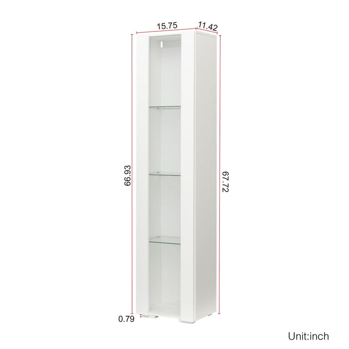 Side Cabinet With Aluminum Strip Lamp,