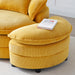 360° Swivel Accent Barrel Chair Modern Comfy Round Reading Sofa Swivel Chairs Circle Lounge Chair for Bedroom Living Room w/4 Pillow Lower Seating Heigh (Yellow) - DTYStore