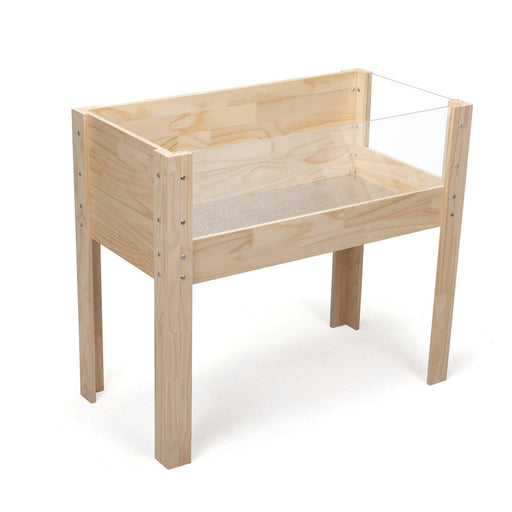 Wooden Tortoise House, Turtle Habitat, Indoor Tortoises Enclosure with Viewing Windows, Reptile Cage, Natural - DTYStore