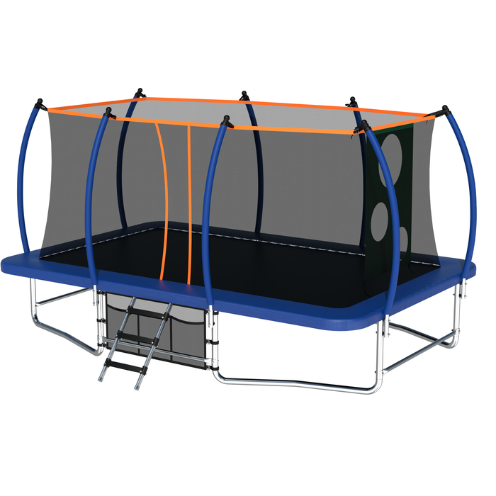 10X16FT Outdoor Square Trampolines for Kids Adults Long Rectangular Tumbling Trampoline - DTYStore