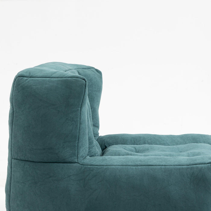 Fluffy bean bag chair, comfortable bean bag for adults and children, super soft lazy sofa chair with memory foam and ottoman, indoor modern focus bean bag chair for living room, bedroom, apartment - DTYStore