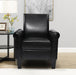 Accent Chairs, Comfy Sofa Chair, Armchair for Reading, Living Room, Bedroom, Office, Waiting Room, PU leather, Black