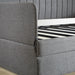 Daybed, sofa bed metal framed with trundle twin size, Grey, 78.4''w x 41''d x 29.8''h. - DTYStore