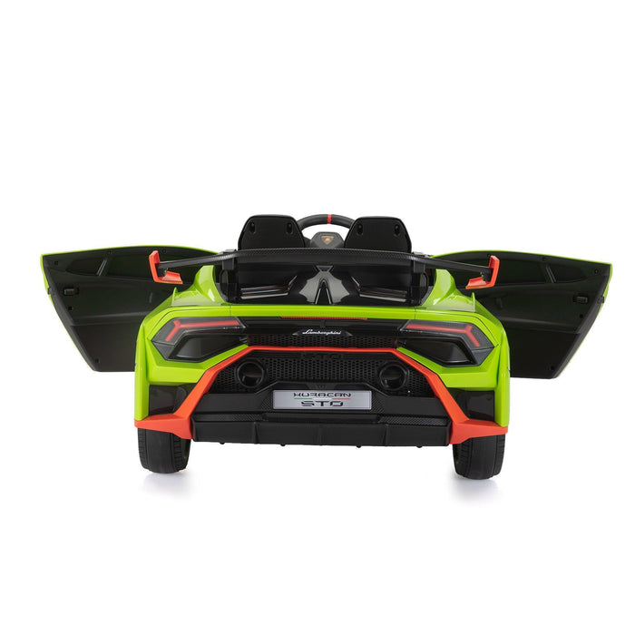 12V Battery Powered Ride On Car for Kids, Licensed Lamborghini, Remote Control Toy Vehicle with Music Player and LED Light