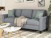 3-Seat Sofa Living Room Linen Fabric Sofa Gray