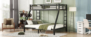 Metal Twin XL over Queen Bunk Bed for Teens and Adults,Space-Saving/Noise Reduced/No Box Spring Needed, Old SKU W1307S00045 - DTYStore