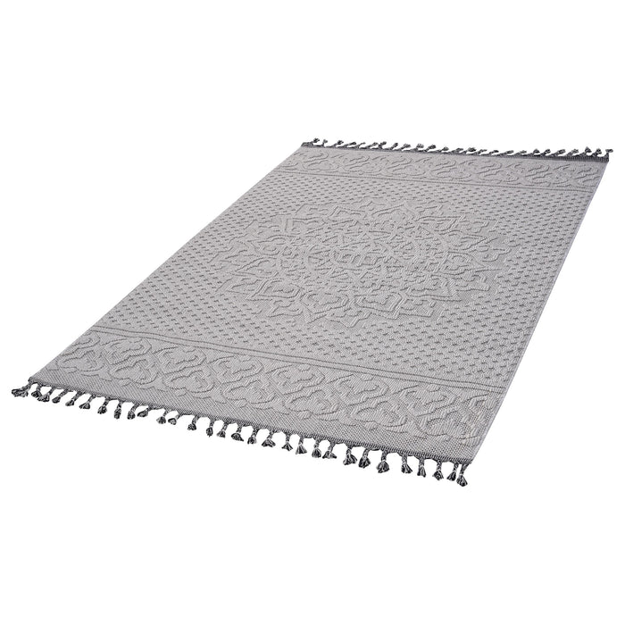 DTY Signature Collection 8X10 White/Ivory /Medallion Indoor/Outdoor Area Rug - DTYStore