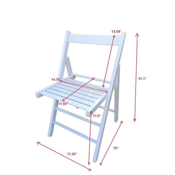 FOLDING CHAIR-2/S, FOLDABLE STYLE -WHITE - DTYStore