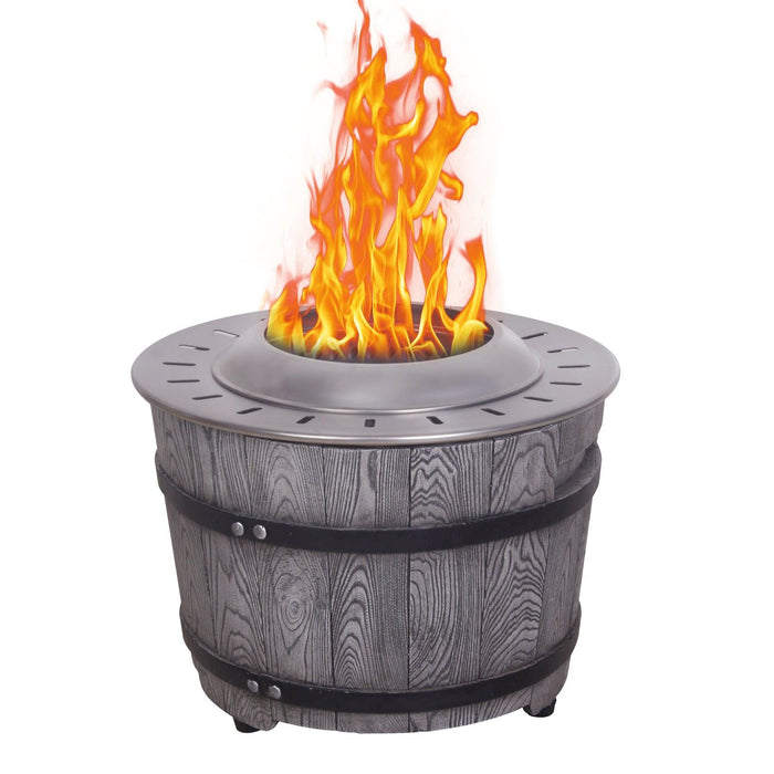 Smokeless Firepit With Wood Pellet/Twig/Wood As The Fuel, Wood Look - DTYStore