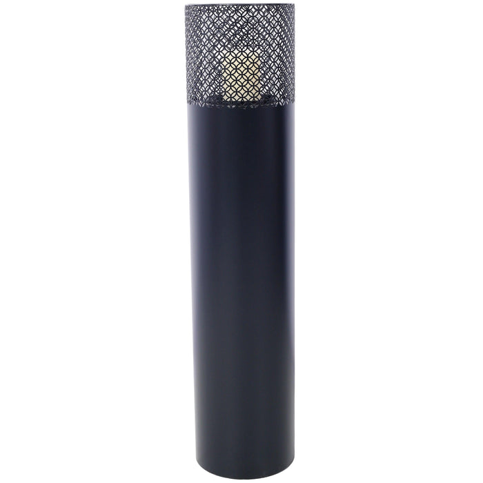 Lantern Column, Set of 2, Decorative Column for Garden in Industrial Design, Lantern for Outdoor and Indoor, Lantern Including Candles, Oriental, 37 1/2+ 29 1/2 in - DTYStore