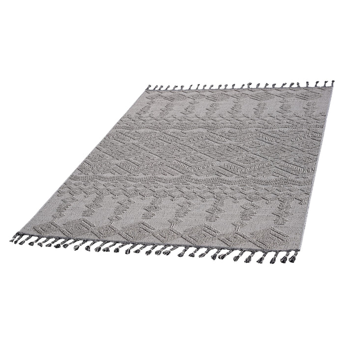 DTY Signature Collection 5X7 White/White /Traditional Indoor/Outdoor Area Rug - DTYStore