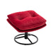 Accent chair TV Chair Living room Chair with Ottoman- DARK RED