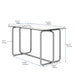 Rectangle Dining Table with Metal Frame, Tempered Glass for Kitchen Room